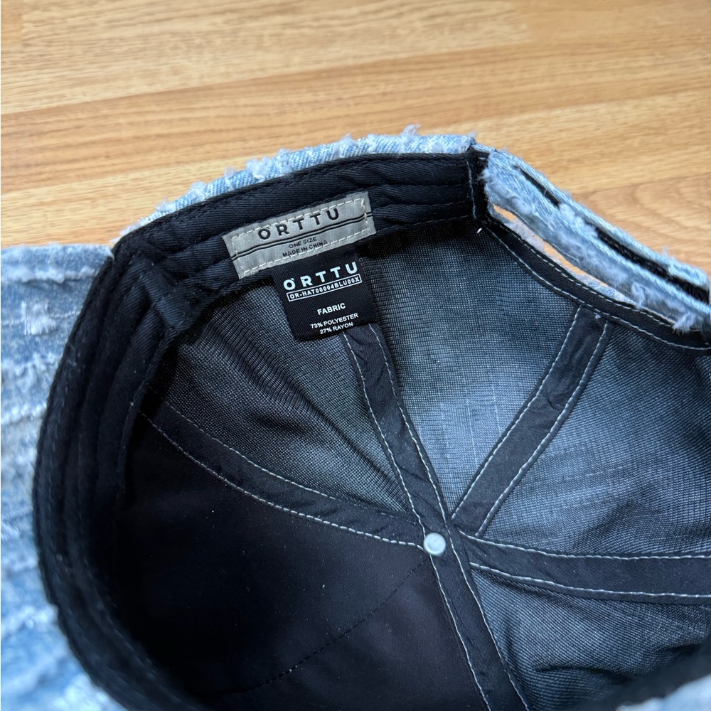 ORTTU Distressed Blue Denim Hat - Picture 3 of 3